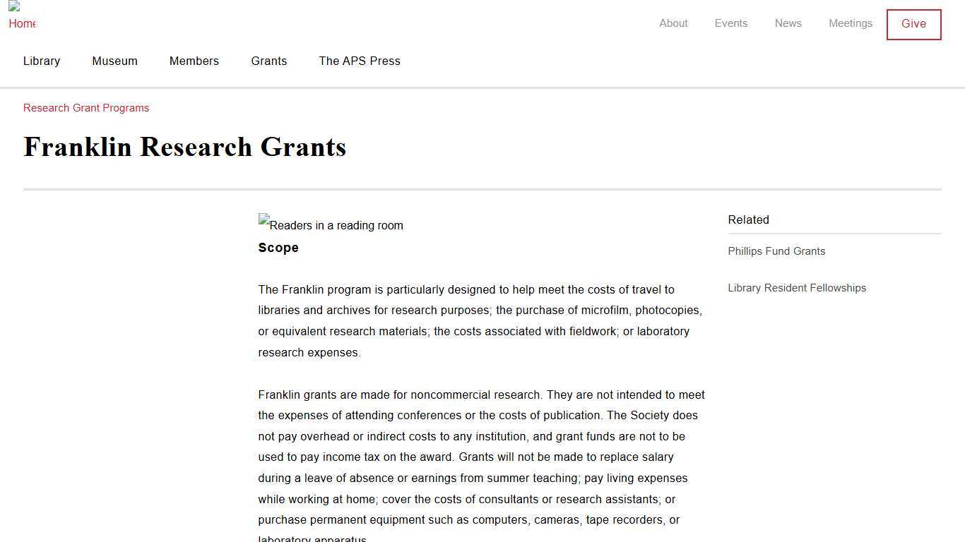 Franklin Research Grants